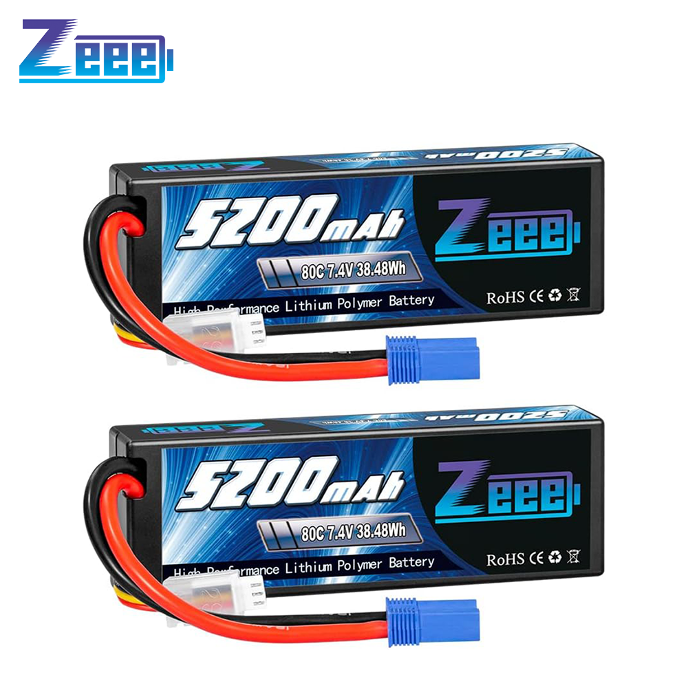 Drone Rc Land - 2pcs Zeee 2S 5200mAh Lipo Battery