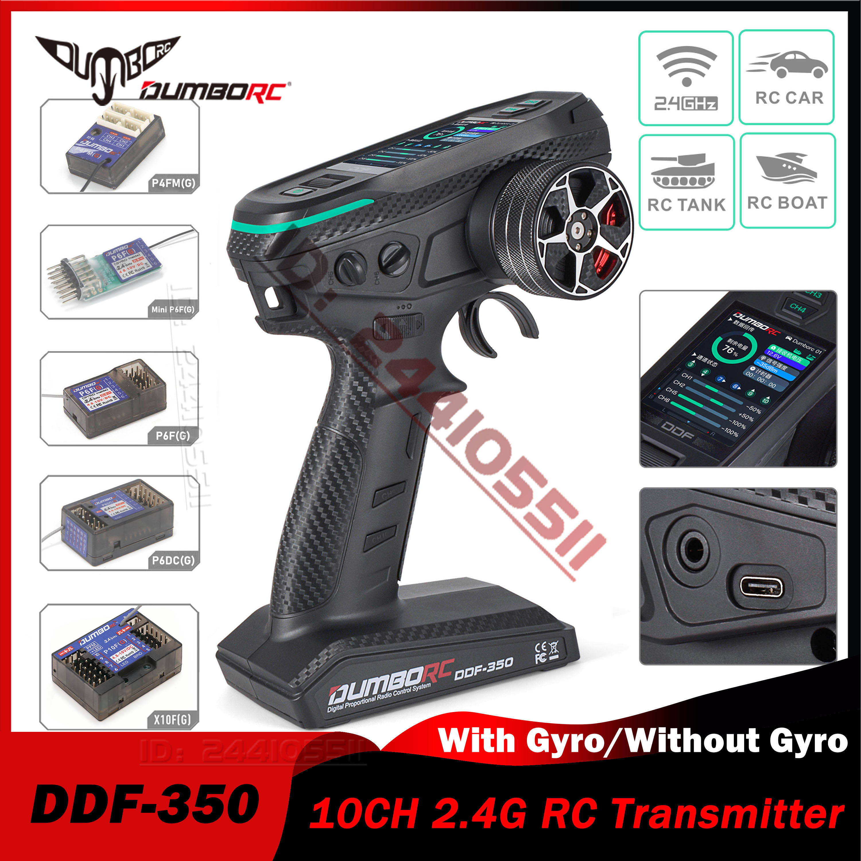Telemetry Module Rc - DUMBORC 10CH DDF-350 RC Remote Controller