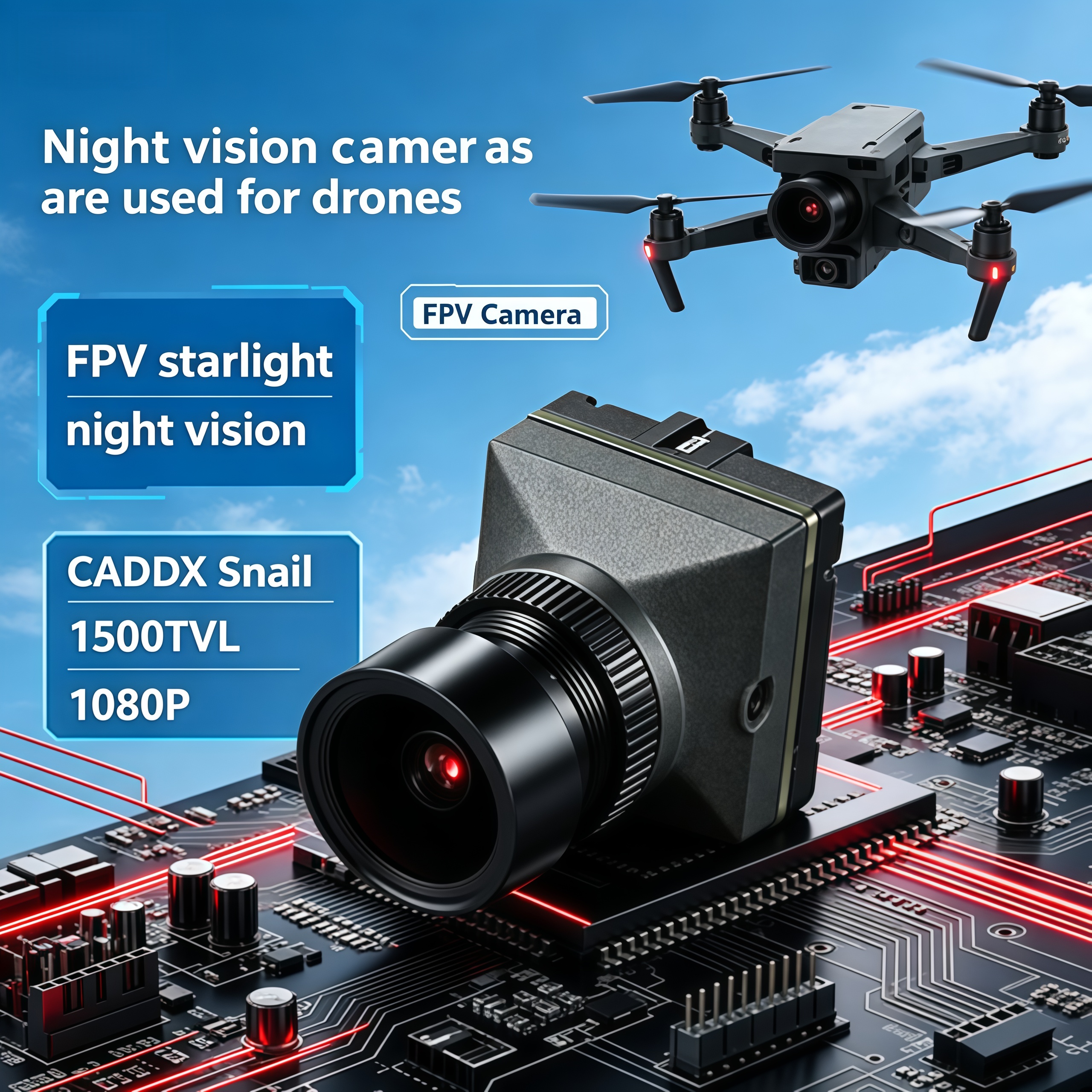 Drone Rc Camera - 1500TVL HD CADDX Snail FPV Camera
