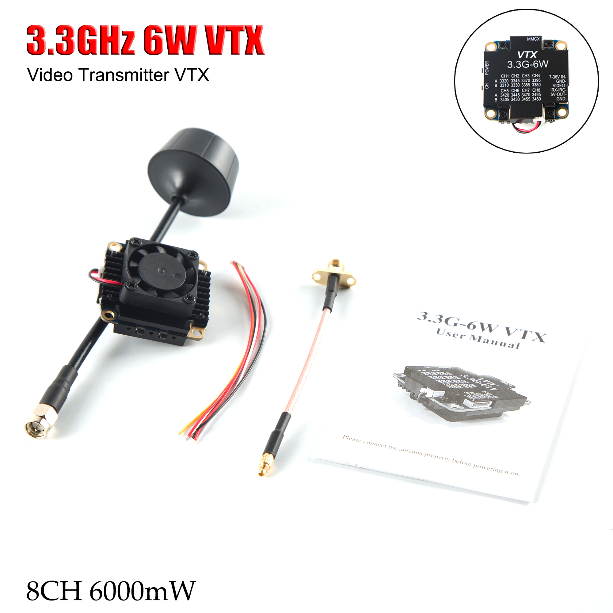 Drone Rc Controller - FPV Video Transmitter 3.3G 6W VTX