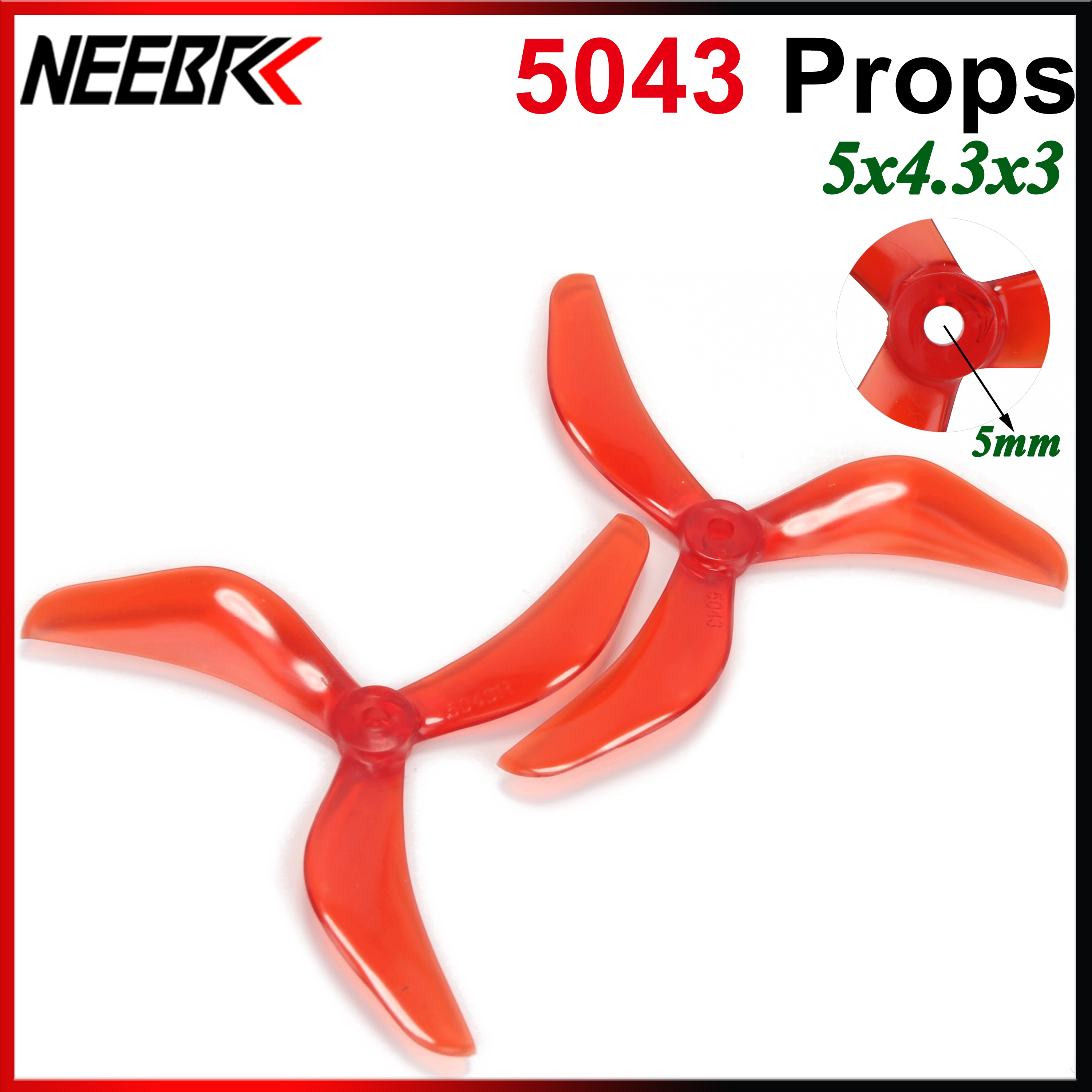 Drone Frame 5 Inch - 4/8PCS 5043 3-Blade Props 5X4.3X3 5inch