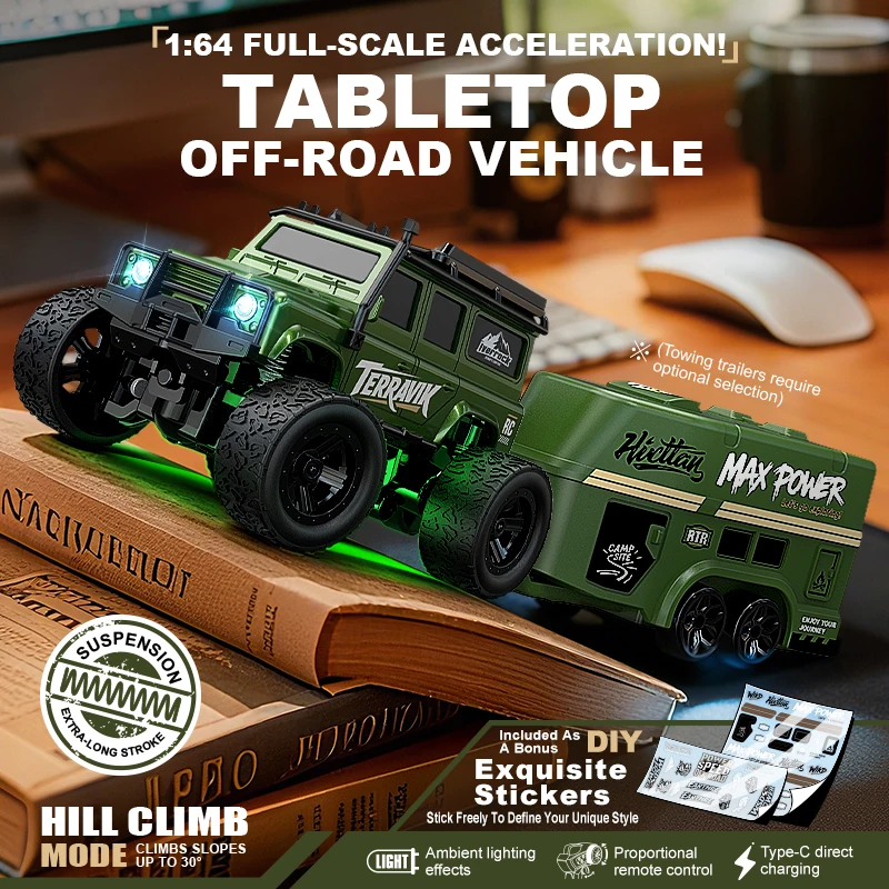 Drone Lidi Rc - 1:64 Full Proportional Desktop Off-Road RC