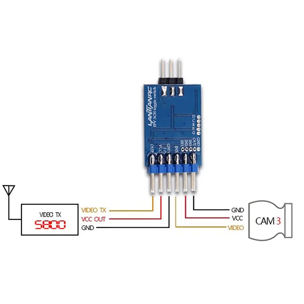 3 Channel Video Switcher Modul - đánh giá và giá Drone Rc Fpv Manual
