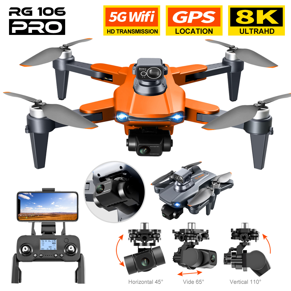 RG106 PRO Drone 8k Dual Camera - đánh giá và giá Drone Rc Fpv Manual