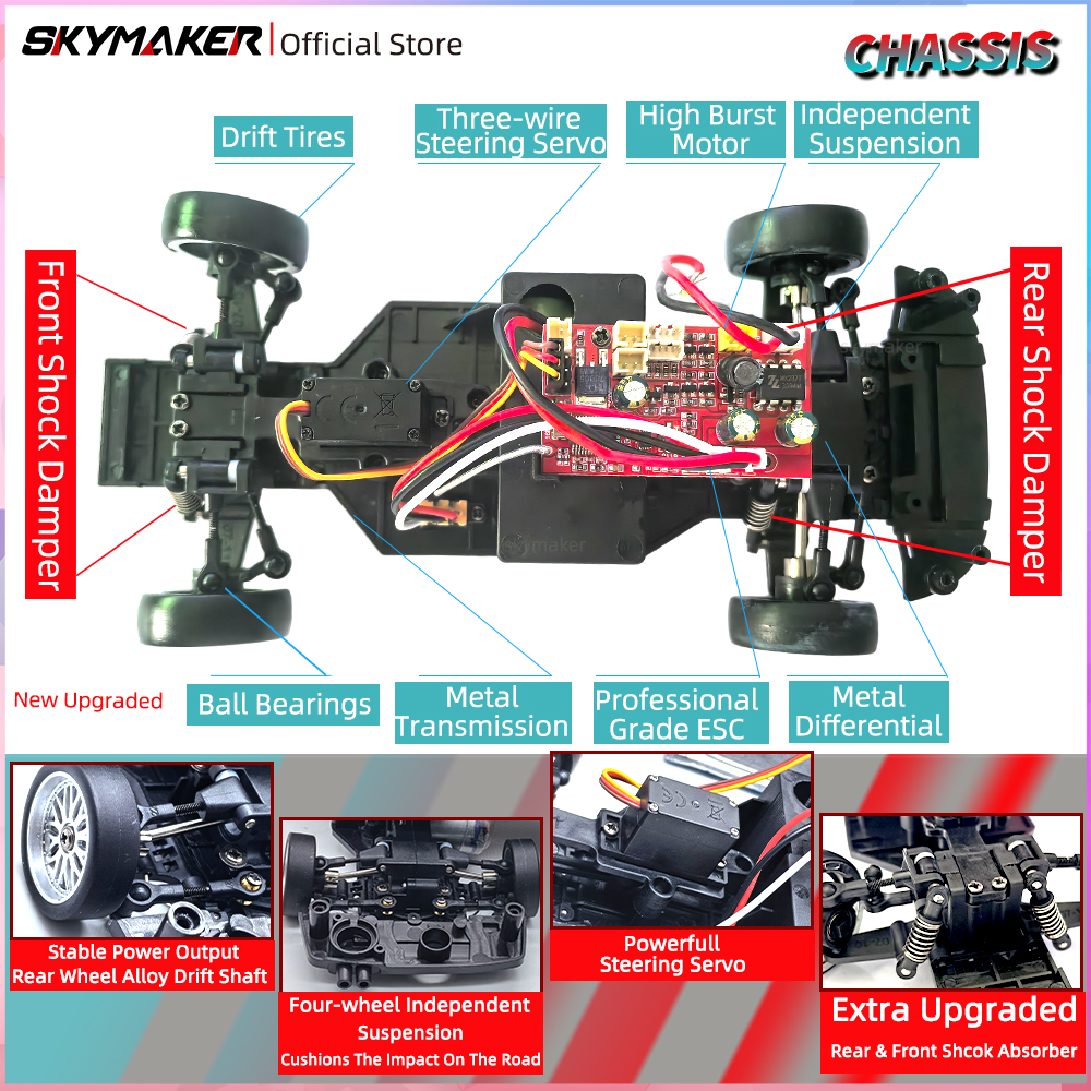 Skymaker 1/18 RC Drift Car LDR - đánh giá và giá Drone Lidi Rc