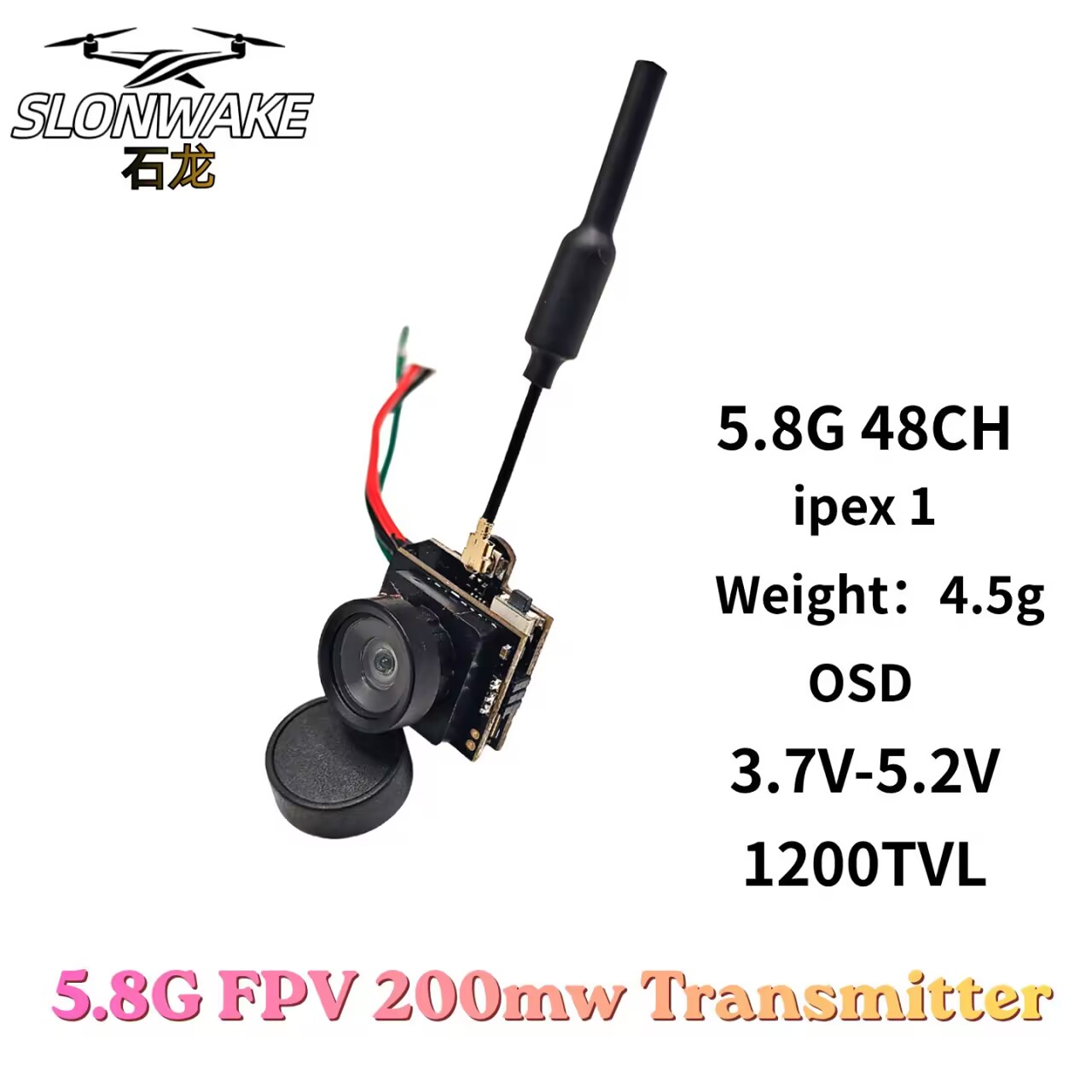 SLONWAKE 5.8G Analog Video Tra - đánh giá và giá Drone Rc Camera
