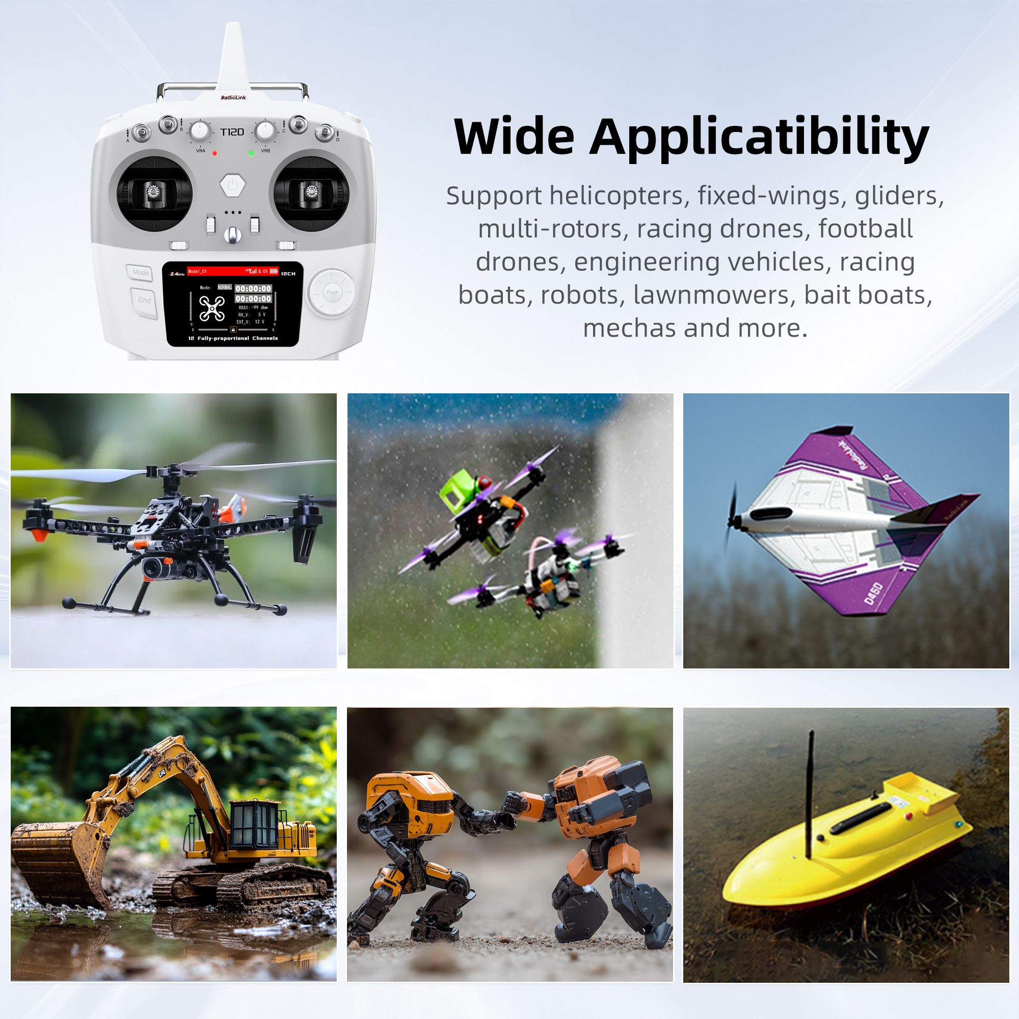 Radiolink T12D ELRS 12 Channel - đánh giá và giá Drone Rc Transmitter And Receiver
