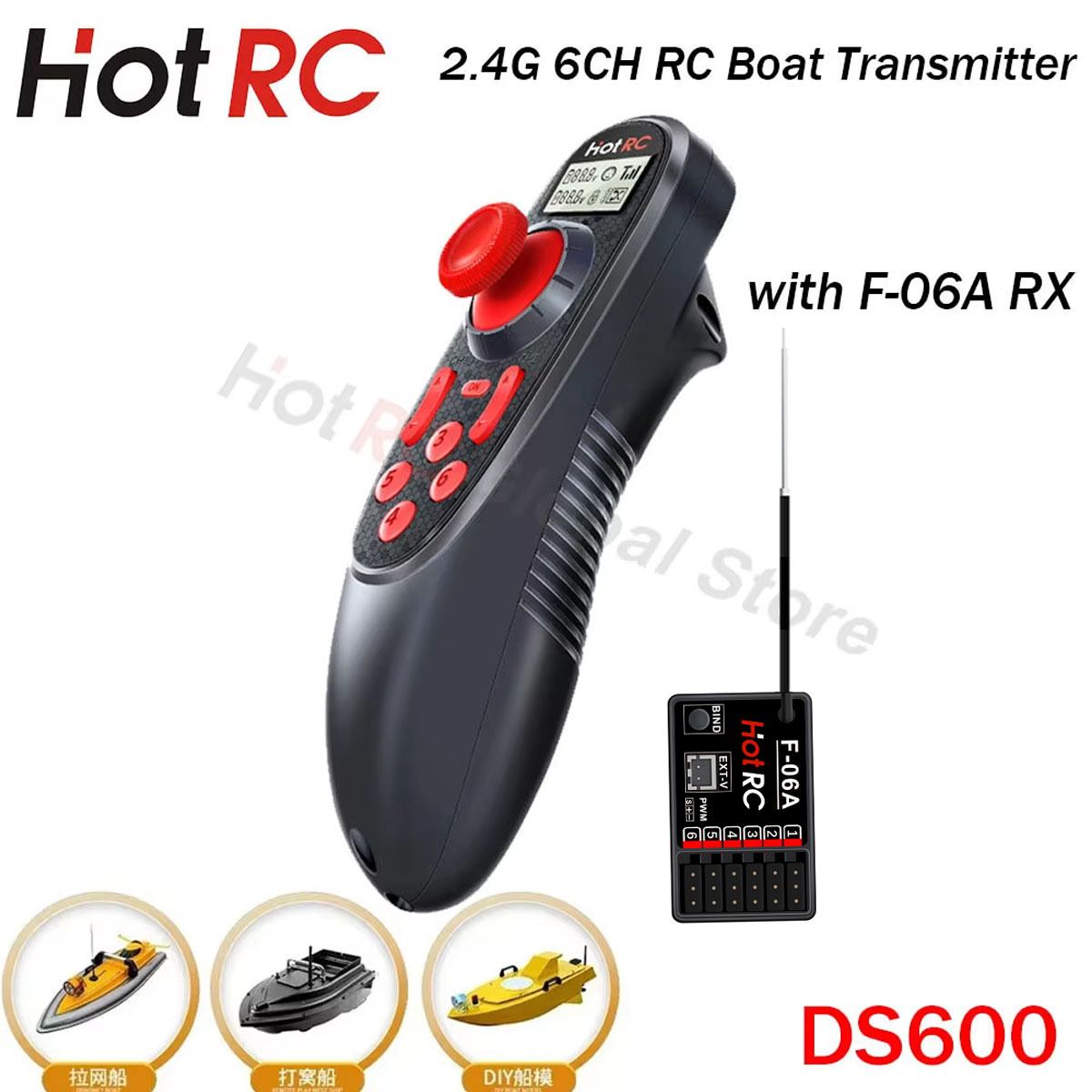HOTRC DS600 6CH 6 Channel 2.4G - đánh giá và giá Telemetry Module Rc
