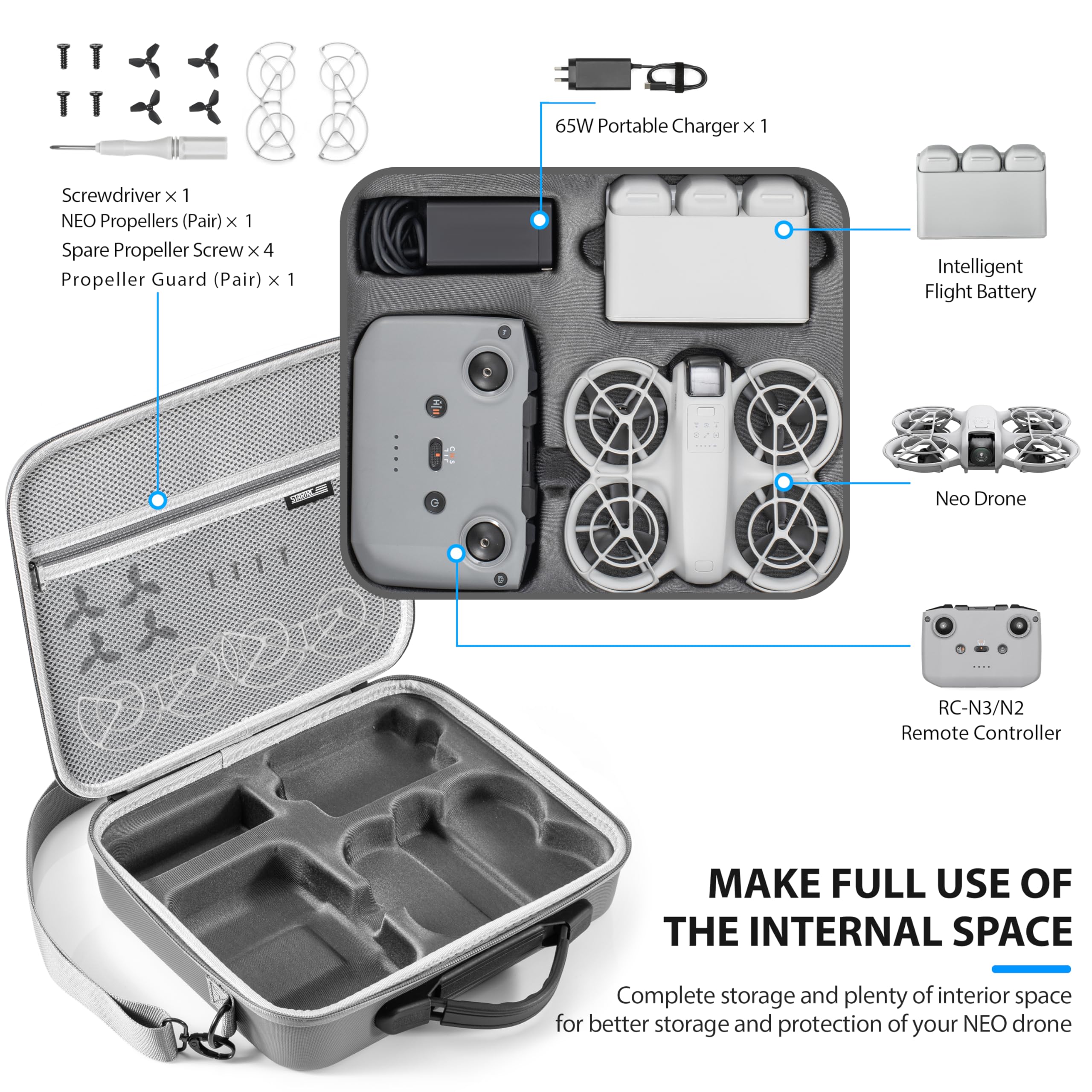 Portable PU Storage Carrying C - đánh giá và giá Drone Rc N2