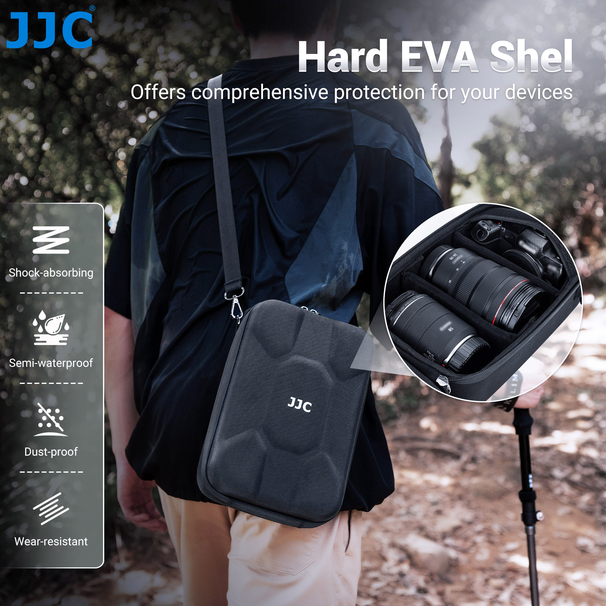 JJC Camera Case Hard Shell Tra - đánh giá và giá Drone Rc Controller Belt
