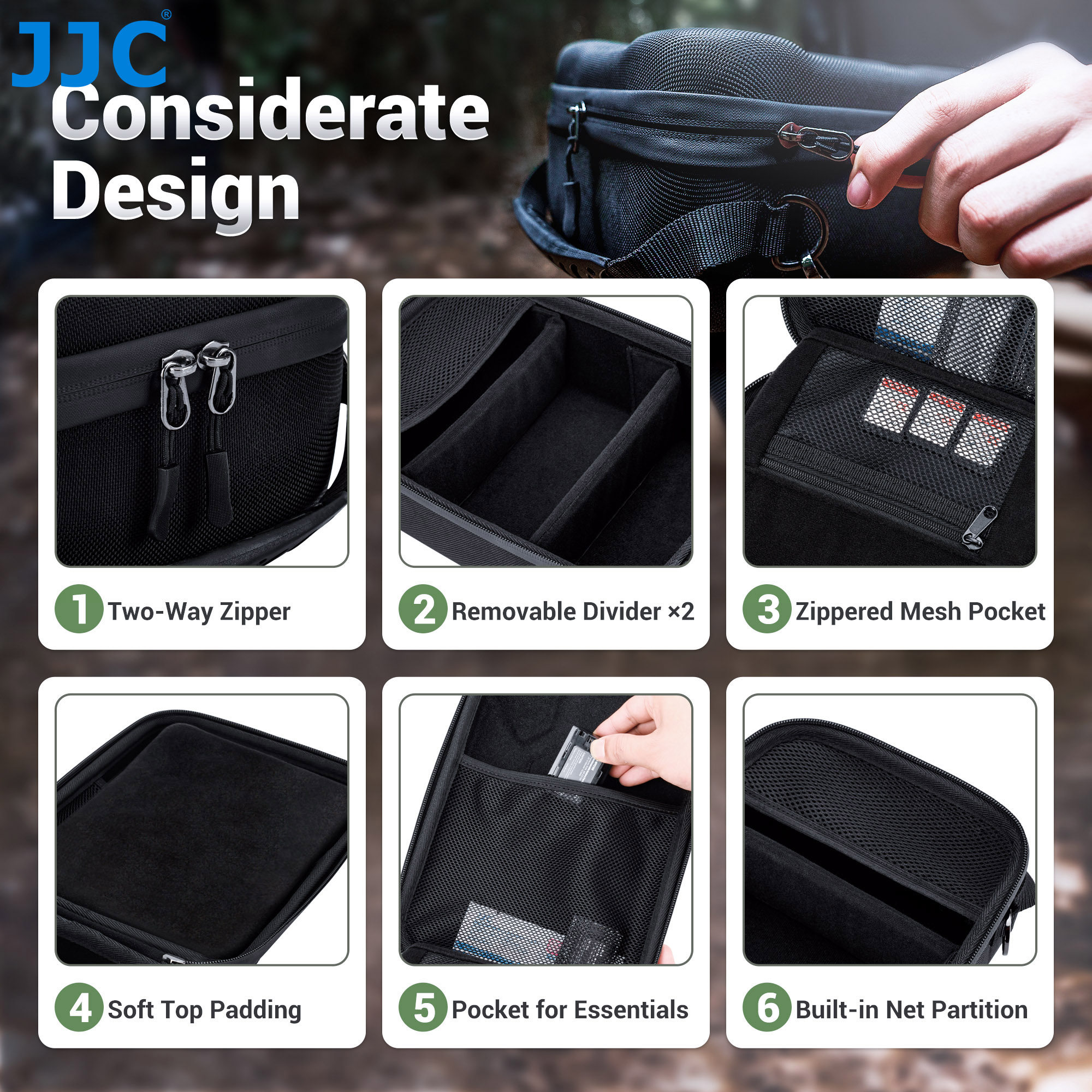 JJC Camera Case Hard Shell Tra - đánh giá và giá Drone Rc Controller Belt