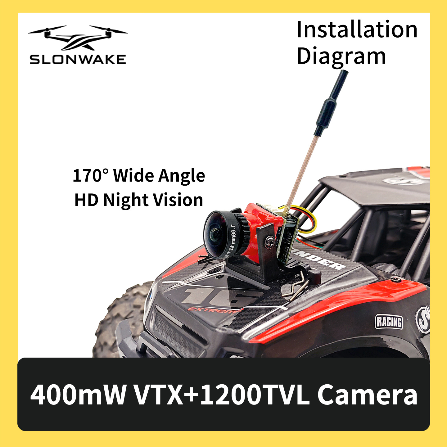 SLONWAKE 5.8G 48CH FPV 400mw V - đánh giá và giá Drone Rc Camera