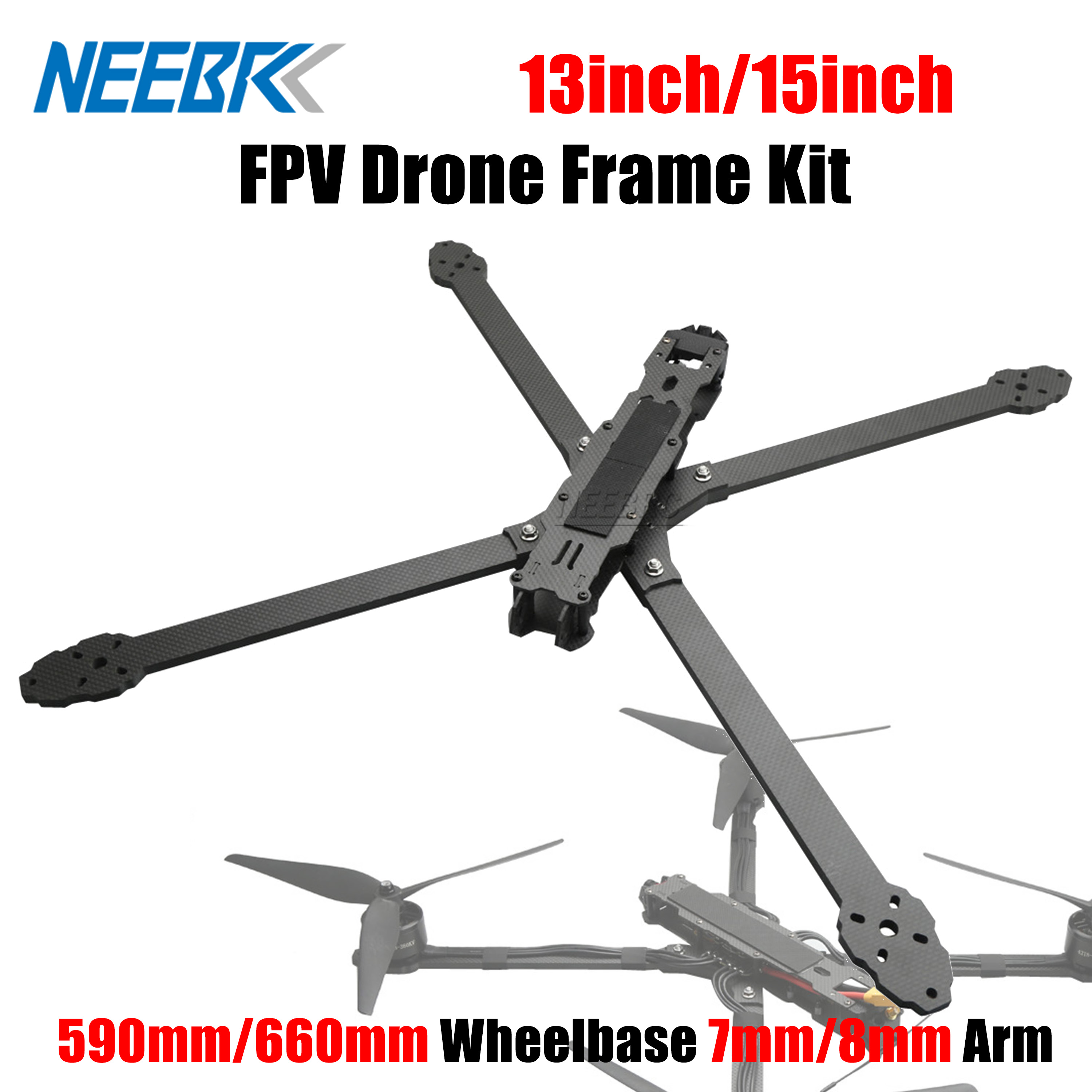 NEEBRC 13/15 inch FPV Freestyl - đánh giá và giá Carbon Fiber Drone Arm