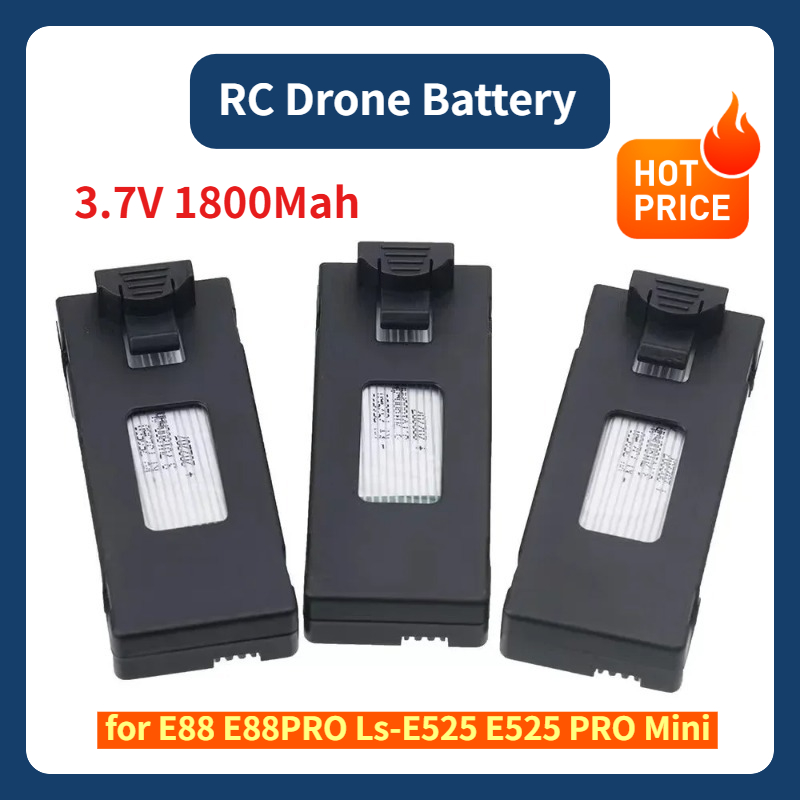 3.7V 1800mah RC Drone Battery  - đánh giá và giá Drone Rc E88 Pro