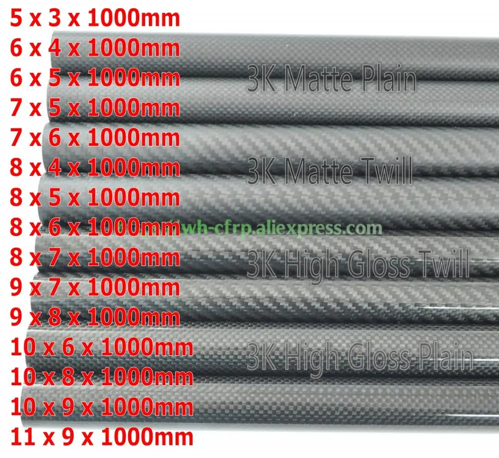Carbon Fiber Tube 5mm 6mm 7mm  - đánh giá và giá Carbon Fiber Drone Arm